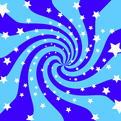 Image showing Blue and White background with stars