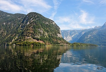 Image showing Alpine Hallstatter Lake in Austria