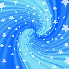 Image showing Blue twist with stars