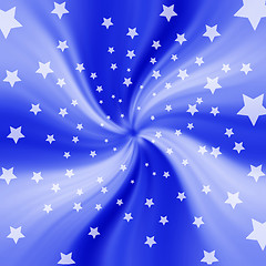 Image showing Blue twist with stars