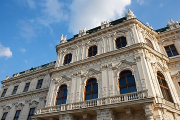 Image showing Facade of Belvedere palace in Vienna