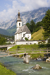 Image showing Little church in the alps