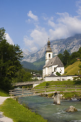 Image showing Little church in the alps