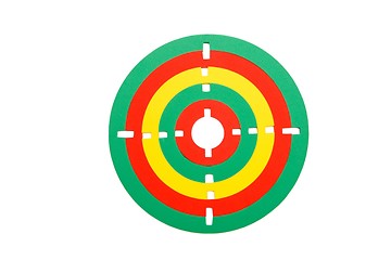 Image showing Colorful rubber toy target isolated  