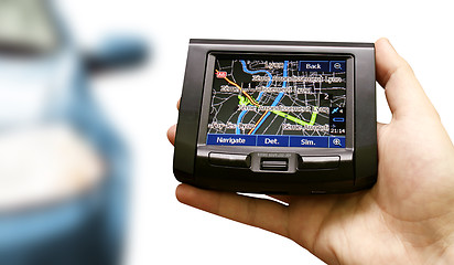 Image showing Gps in a man hand.