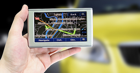 Image showing Gps in a man hand.