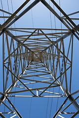 Image showing Support of overhead power transmission line