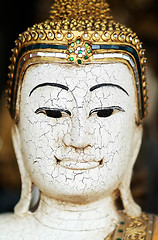 Image showing Painted Buddha image