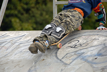 Image showing skateboard ramp at park