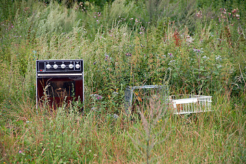 Image showing Junkyard in nature.