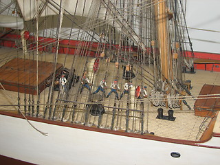 Image showing Model ship close-up