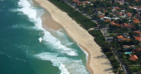 Image showing Itacoatiara beach view of Costao Mountain top