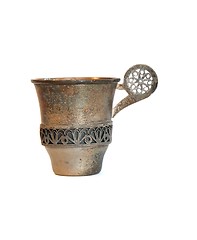 Image showing Vintage silver cup isolated