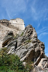 Image showing Ruins of an ancient castle on the rock