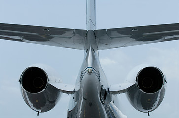 Image showing Tail of business jet