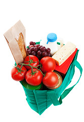 Image showing Groceries in Reuseable Bag