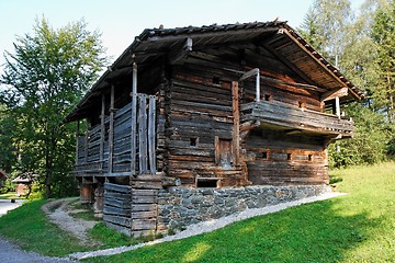 Image showing Farmer old wooden house 