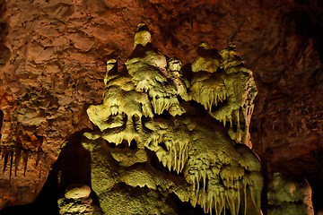 Image showing Strange stalagmite shapes in cave