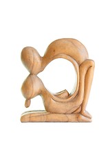 Image showing Wooden sculpture of lovers isolated