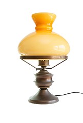 Image showing Table lamp stylized as antique oil lamp isolated