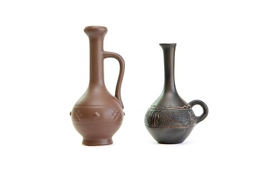 Image showing Two small elegant jugs isolated