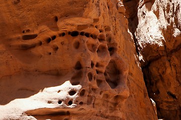 Image showing Red eroded rock in stone desert