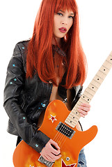 Image showing guitar babe