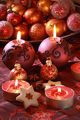 Image showing Christmas candles