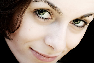 Image showing Woman with green eyes