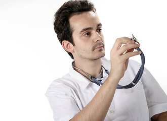 Image showing Doctor with stethoscope