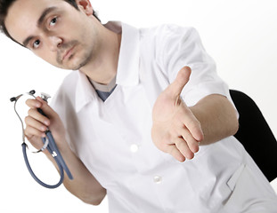 Image showing Doctor with stethoscope