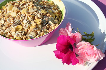 Image showing Muesli with  tropical fruits