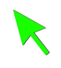 Image showing Cursor Arrow Mouse Green