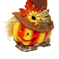 Image showing Halloween pumpkin detail