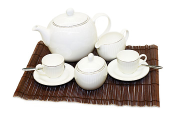 Image showing Tea set angle