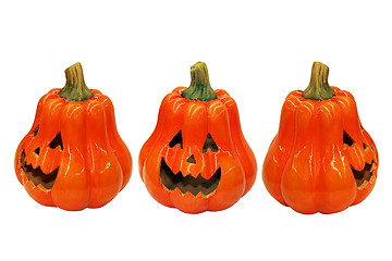 Image showing Three pumpkins