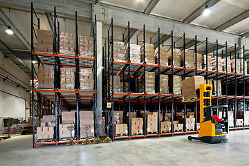 Image showing Warehouse forklifter