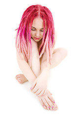 Image showing pink hair girl