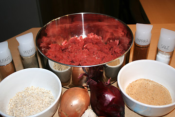 Image showing Making Hamburger