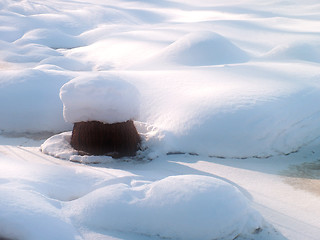 Image showing winter snowdrifts, stylish image