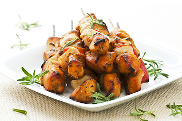 Image showing Chicken skewers