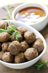 Image showing Meatballs and sauce