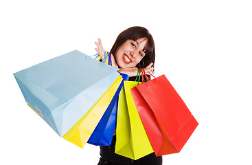 Image showing Smiling shopper