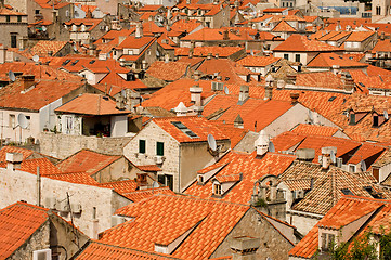 Image showing Dubrovnik red roofs