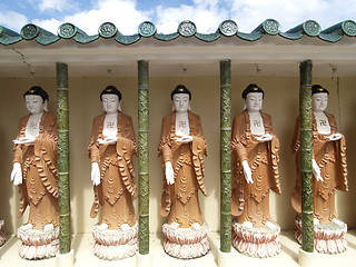 Image showing Buddha images at Chinese temple