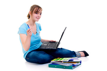 Image showing Teenager schoolgirl