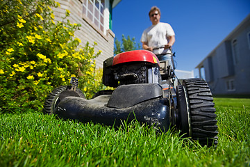 Image showing Mow the lawn