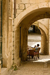 Image showing Sidewalk cafe in Dubrovnik