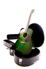 Image showing Acoustic guitar and case