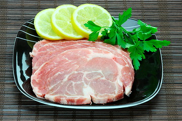 Image showing Pieces of fresh raw meat